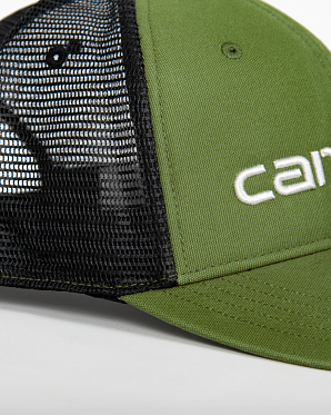 Бейсболка сетка Carhartt Style # 101195 Canvas Mesh-Back Logo Graphic Cap Green Black