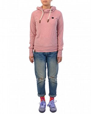 Лонгслив женский с капюшоном Naketano Mandy XI Schmutzmuschi Pink Лонгслив женский с капюшоном Naketano Mandy XI Schmutzmuschi Pink