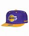 Бейсболка с прямым козырьком Mitchell and Ness FLIPSIDE Los Angeles Lakers Purple