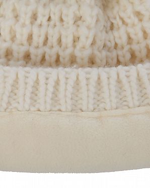 Шапка с помпоном зимняя женская Канада KyiKyi Classic Faux Fur Ivory