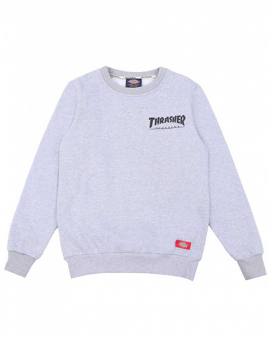Thrasher outlined grey crew neck sweatshirt best sale
