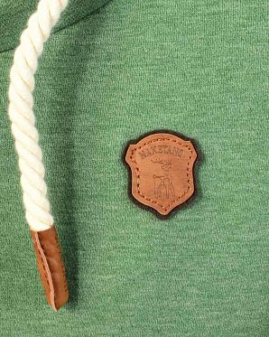 Толстовка женская с капюшоном Naketano Schmierlappen Pine Green Mel Толстовка женская с капюшоном Naketano Schmierlappen Pine Green Mel