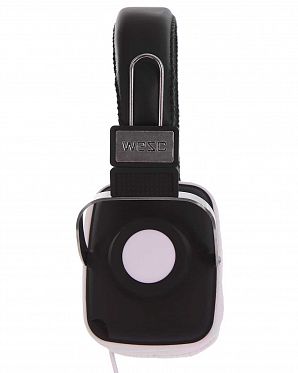 Наушники с микрофоном проводные складные WeSC Maraca On Ear Headphones Black White