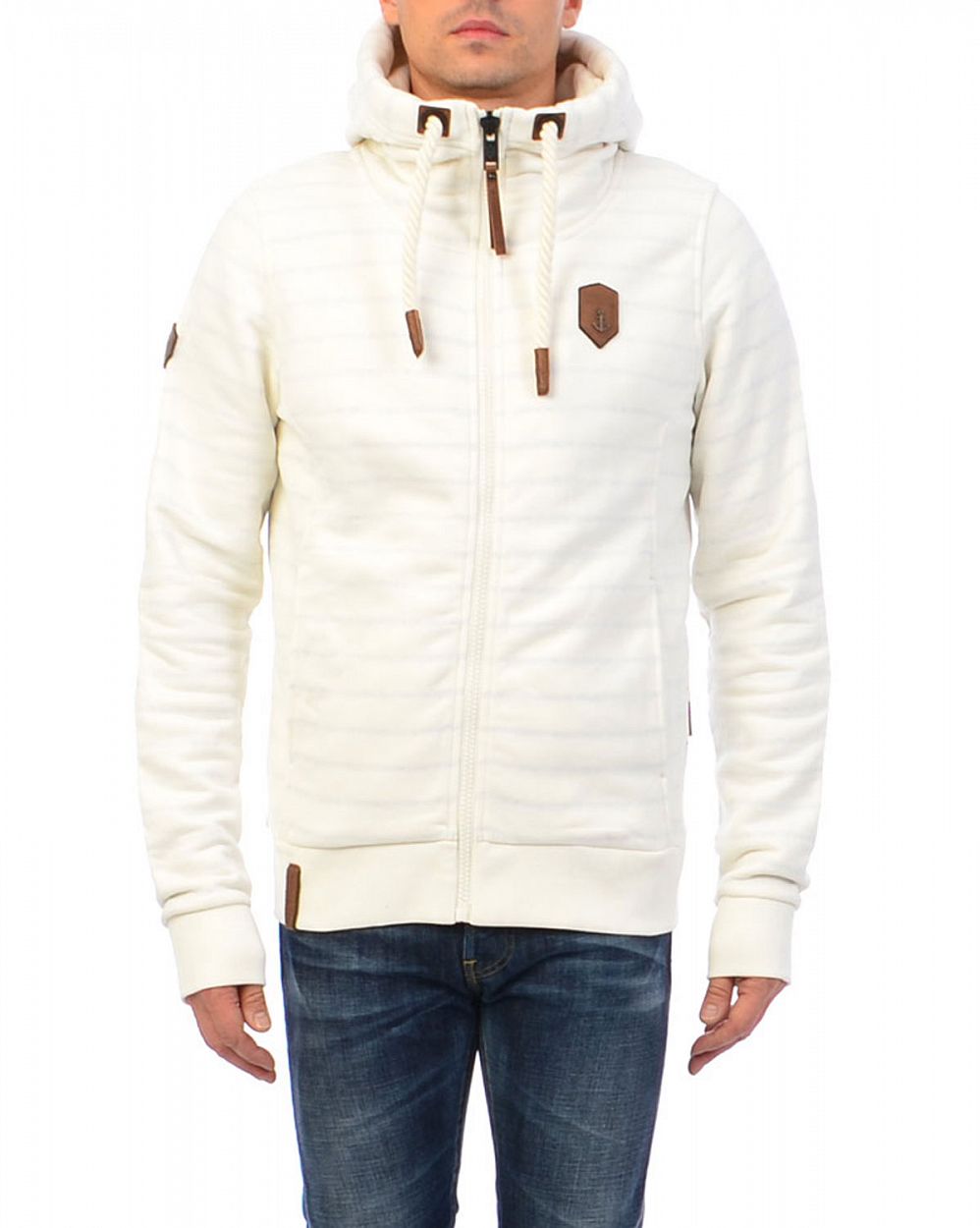 Толстовка мужская на молнии с капюшоном Naketano Full-Zip Hoodie Birol II White отзывы