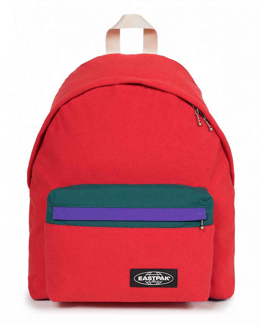 Рюкзак водостойкий износоустойчивый универсальный Eastpak Padded Pak'R Fleecedblocking Red отзывы