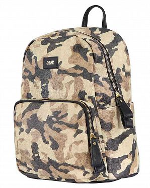 Рюкзак маленькй кожаный водонепроницаемый Obey Camo Brown Рюкзак маленькй кожаный водонепроницаемый Obey Camo Brown