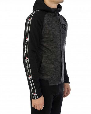 Толстовка с капюшоном на молнии Champion Authentic American EZ509 Grey Black Толстовка с капюшоном на молнии Champion Authentic American EZ509 Grey Black