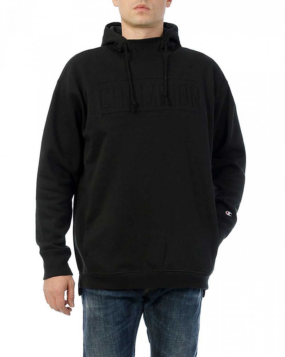 Толстовка с капюшоном Champion Super Oversized Hoodie Black отзывы