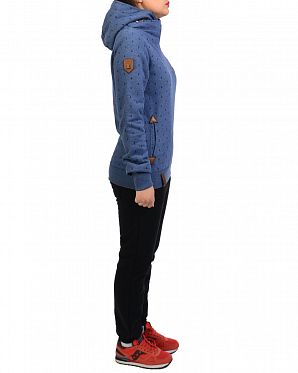 Толстовка женская с капюшоном Naketano Extraordinar Blue Mel Толстовка женская с капюшоном Naketano Extraordinar Blue Mel