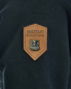 Толстовка женская с капюшоном на молнии Германия Naketano Mach Anthracite Black