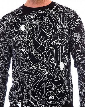 Толстовка свитшот Rum Knuckies Animal Black Толстовка свитшот Rum Knuckies Animal Black