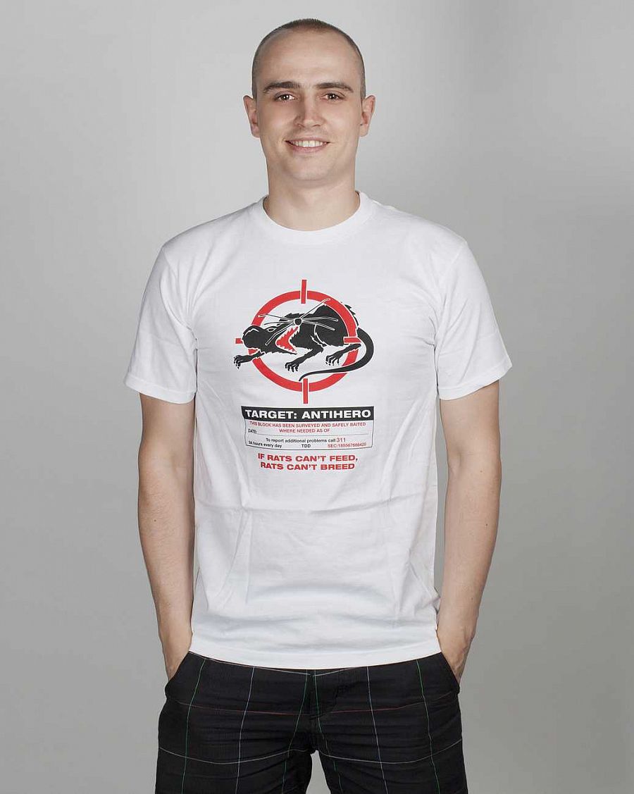 Футболка Anti-hero Targets Rats White отзывы