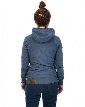 Толстовка женская на молнии с капюшоном Naketano Brazzo Dark Ash Mel