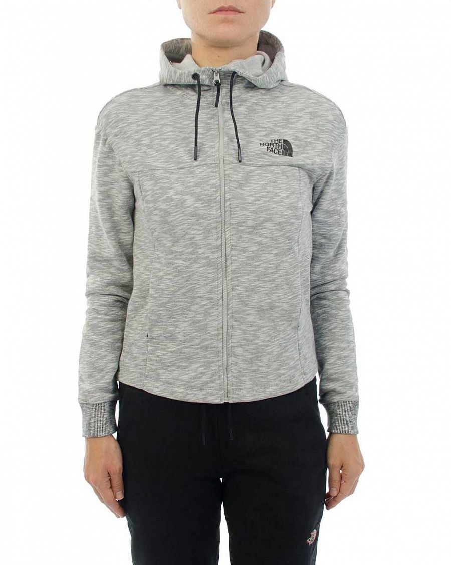 Толстовка женская с капюшоном флисовая The North Face Zip Hood Grey отзывы