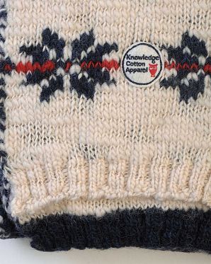 Шарф 100% овечья шерсть зимний Knowledge Cotton Apparel made in Europe Navy Шарф 100% овечья шерсть зимний Knowledge Cotton Apparel made in Europe Navy