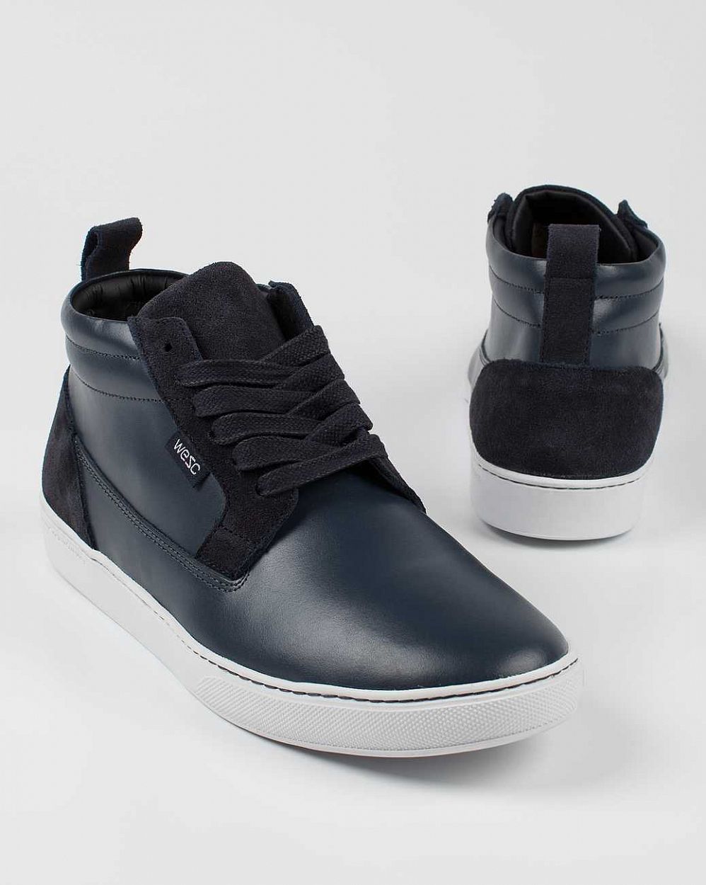 Кеды мужские высокие кожа Wesc Hagelin Mid Top Navy отзывы