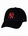 Бейсболка классическая с изогнутым козырьком '47 Brand Clean Up New York Yankees Black Red