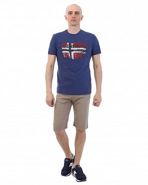 Футболка мужская Napapijri Seg Print Navy Футболка мужская Napapijri Seg Print Navy