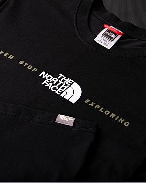 Футболка мужская The North Face Never Stop Exploring Easy Sleeve Black Army Футболка мужская The North Face Never Stop Exploring Easy Sleeve Black Army