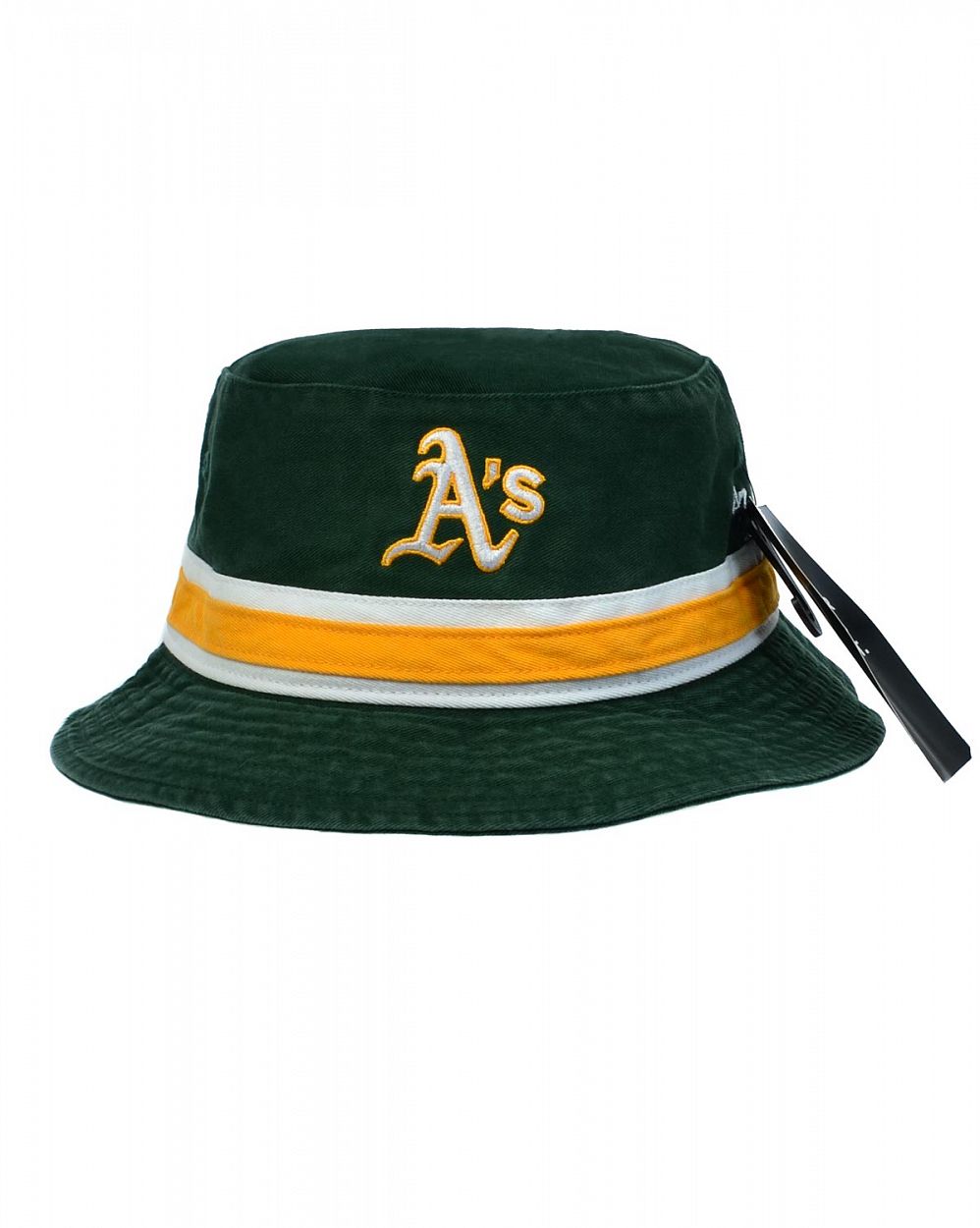 Панама из толстого хлопка универсальная '47 Brand Striped Bucket Oakland Athletics Dark Green отзывы