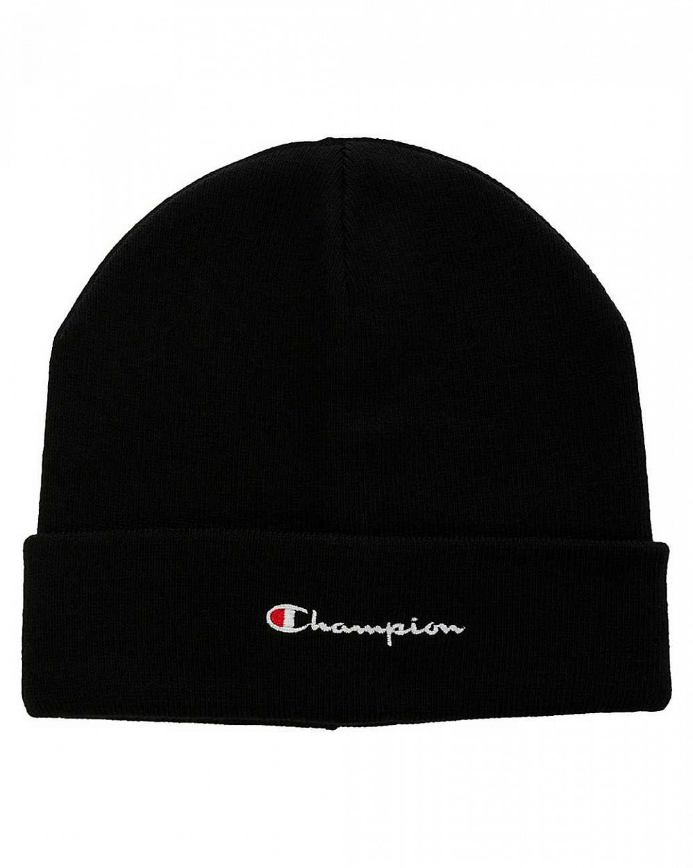 Шапка трикотажная Champion Original Logo Uni made in Italy Black отзывы