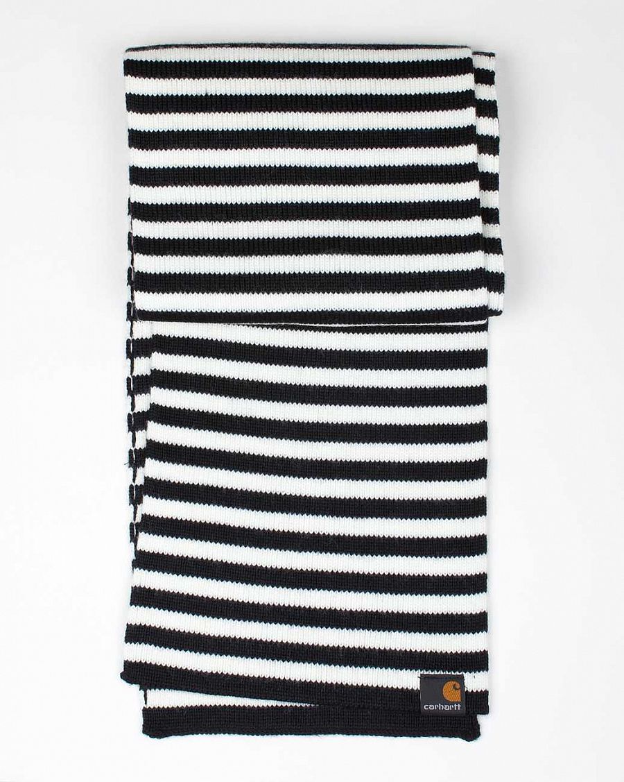 Шарф 50% шерсть Carhartt WIP Penny Stripe Scarf Black White отзывы Шарф 50% шерсть Carhartt WIP Penny Stripe Scarf Black White отзывы