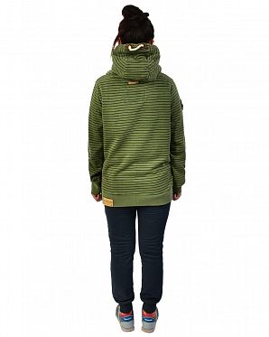 Толстовка женская с капюшоном Naketano Death is our Coke test Heritage Pine Green Mel