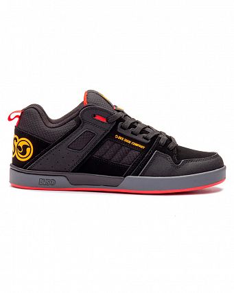 Кеды низкие мужские DVS COMANCHE 2.0+ Black Yellow Fry Nubuk