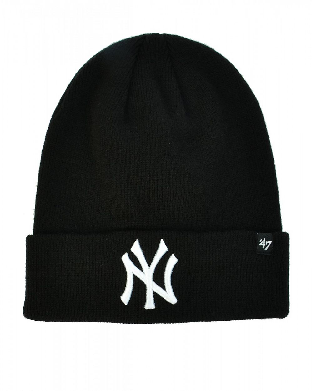 Шапка универсальная с подворотом '47 Brand Raised New York Yankees Black White отзывы