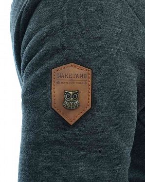 Толстовка женская на молнии с высоким воротом Германия Naketano Hanza Bau ma Anthracite