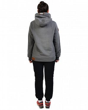 Толстовка женская с капюшоном Naketano Schmierlappen IX Dark Grey Mel Толстовка женская с капюшоном Naketano Schmierlappen IX Dark Grey Mel