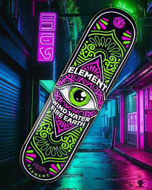 Дека Element с покрытием 8.25 (2 зеленый розовый 8.25)