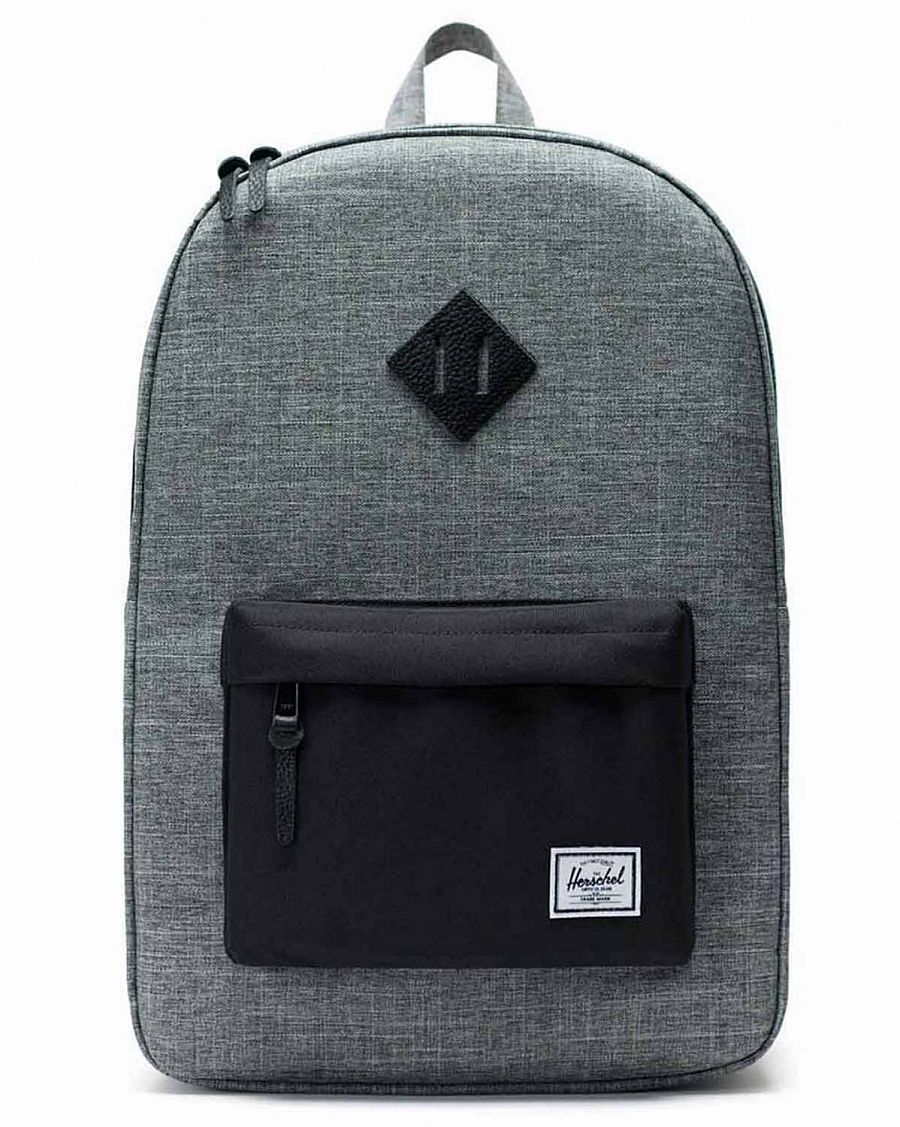 Рюкзак водоотталкивающий с карманом для 15 ноутбука Herschel Heritage Raven Crosshatch Black отзывы