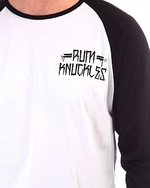 Лонгслив мужской Rum Knuckles Ladi Diamond White Black Лонгслив мужской Rum Knuckles Ladi Diamond White Black