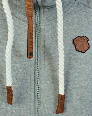 Толстовка женская на молнии с капюшоном Naketano Brazzo Gun Smoke Grey