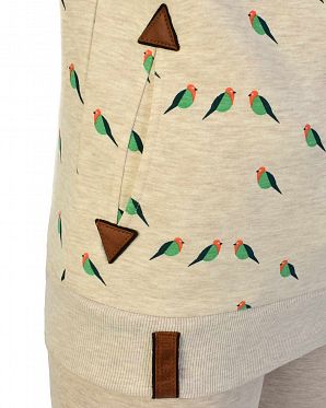 Толстовка женская с капюшоном Германия Naketano Darth Oma Grey Толстовка женская с капюшоном Германия Naketano Darth Oma Grey