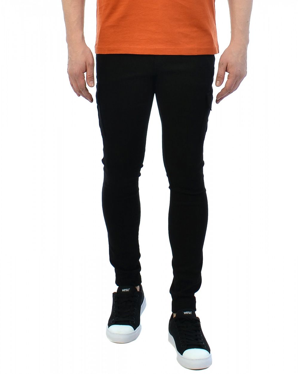 Джоггеры мужские джинсовые эластичные Hoxton Slim Jean Black отзывы