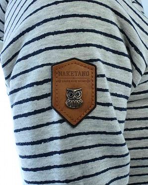 Толстовка женская с капюшоном на молнии Naketano Nasenhaarwickler Grey Melange