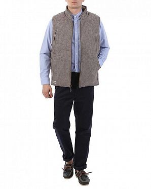 Жилетка на молнии утепленная мужская шерсть Publish Crawford Beige