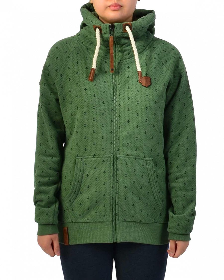 Толстовка женская на молнии с капюшоном Naketano Brazzo Ankerdizzel Pine Green Melange отзывы Толстовка женская на молнии с капюшоном Naketano Brazzo Ankerdizzel Pine Green Melange отзывы