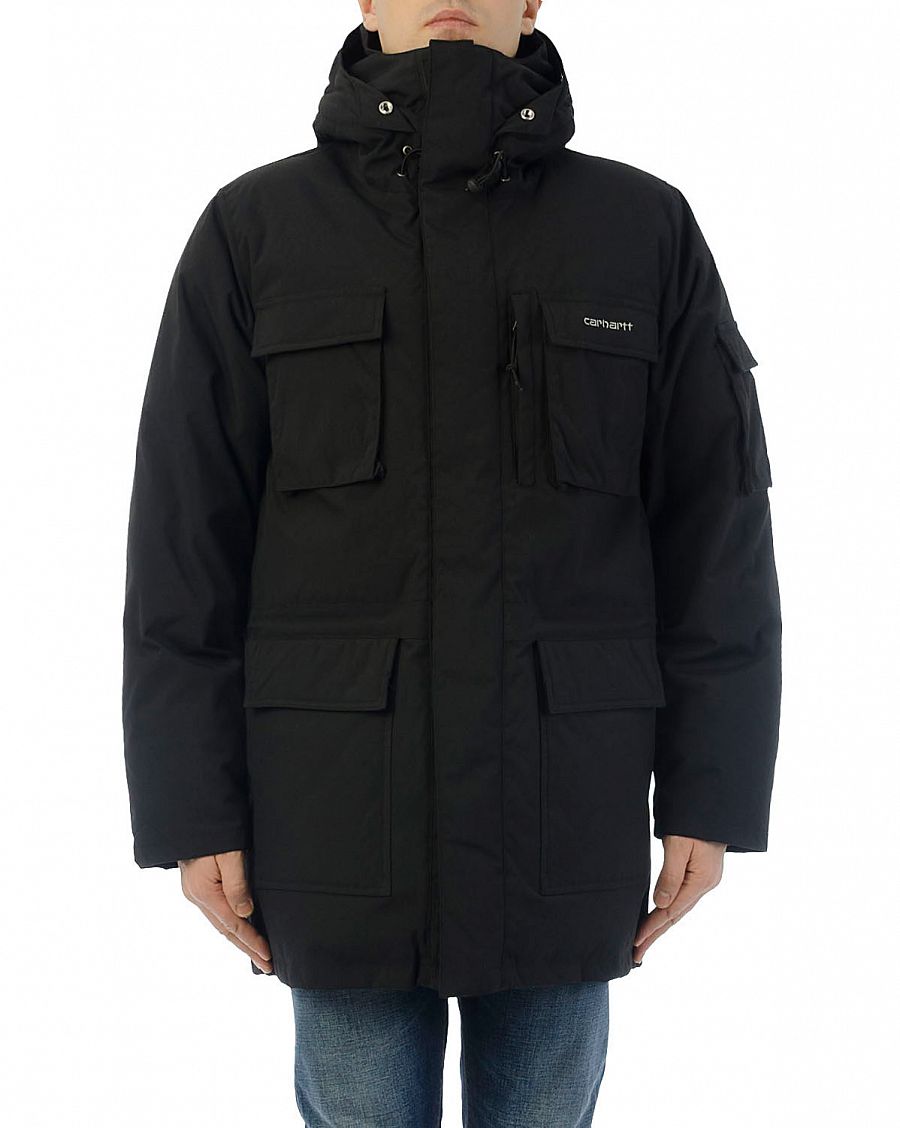 Пуховик зимний мужской Carhartt WIP Bering Black отзывы