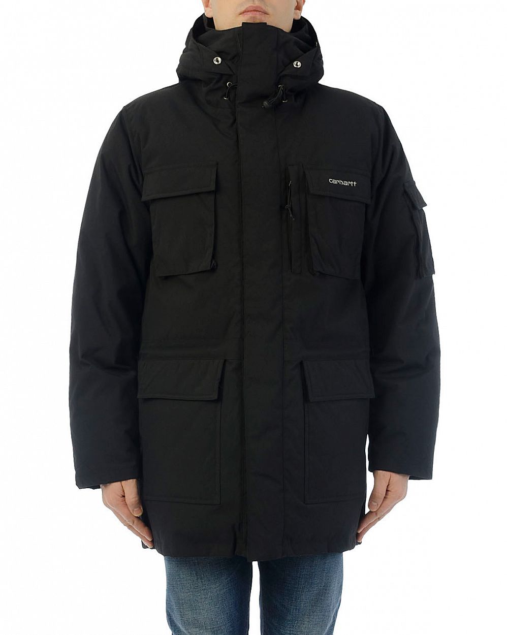 Пуховик зимний мужской Carhartt WIP Bering Black отзывы