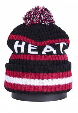 Шапка с помпоном на флисе '47 Brand NBA Miami Heat Black Wine Шапка с помпоном на флисе '47 Brand NBA Miami Heat Black Wine