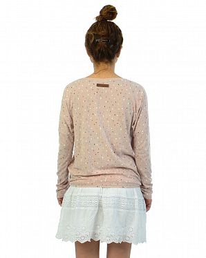 Футболка женская с длинным рукавом Naketano Grafenberg-Zone Dusty Pink Melange Футболка женская с длинным рукавом Naketano Grafenberg-Zone Dusty Pink Melange