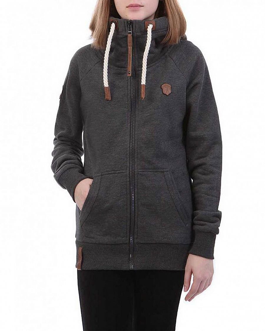Толстовка женская на молнии с капюшоном Naketano Dirty Brazzo Dark Grey Melange отзывы Толстовка женская на молнии с капюшоном Naketano Dirty Brazzo Dark Grey Melange отзывы