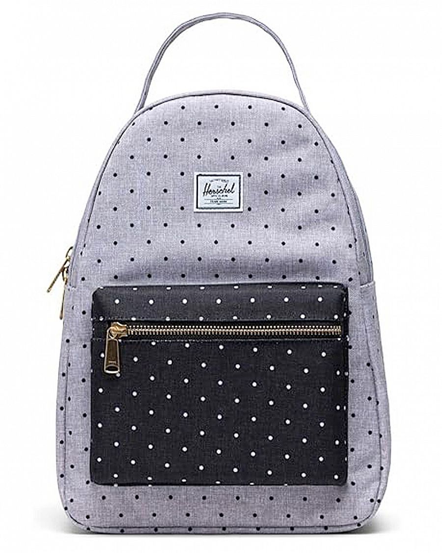 Рюкзак городской для 13 ноутбука Herschel Nova Mid-Volume POLKA DOT CROSSHATCH GREY BLACK отзывы