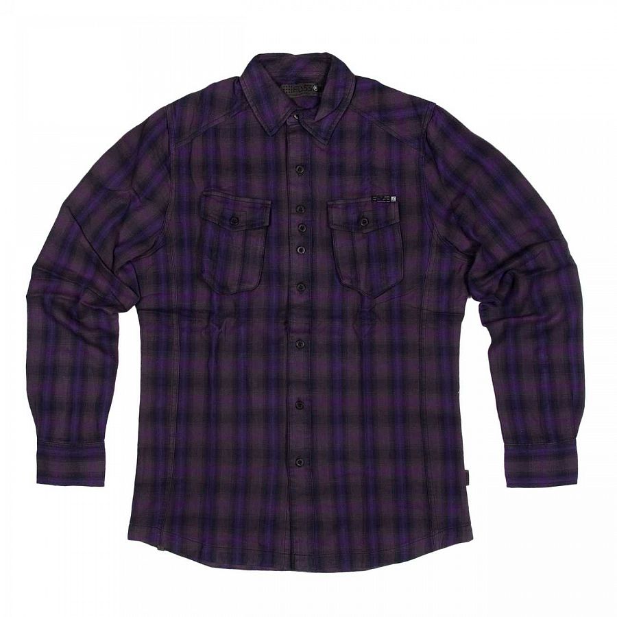 купить Рубашка Fly 53 Backstairs LS Purple Check в Москве купить Рубашка Fly 53 Backstairs LS Purple Check в Москве