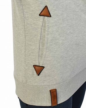 Толстовка женская с капюшоном Naketano Hier ist der Manager Grey Melange