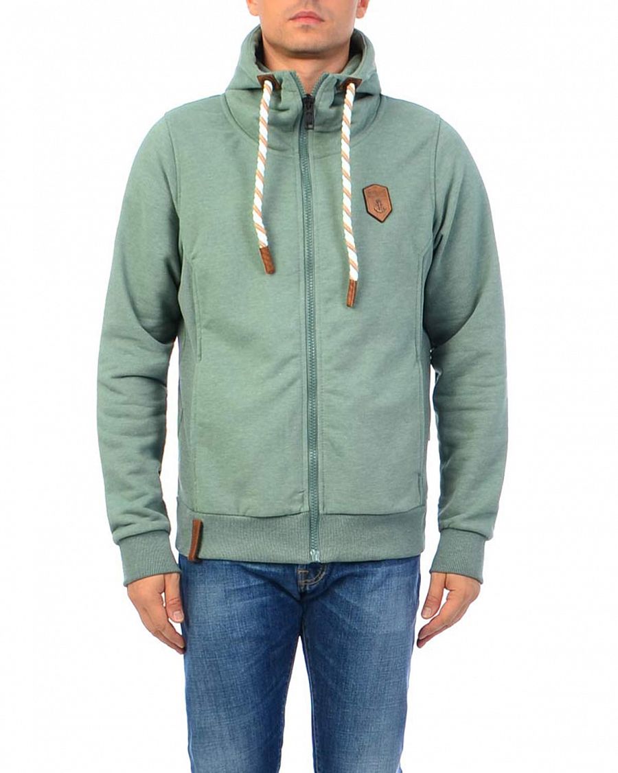 Толстовка мужская на молнии с капюшоном Naketano Full-Zip Hoodie Birol II Green Mel отзывы