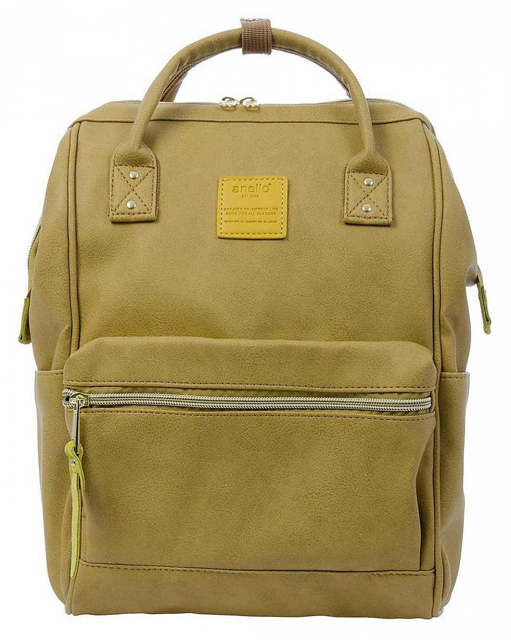 Рюкзак с двумя ручками кожаный Anello Japan AT-B1212 Lime отзывы